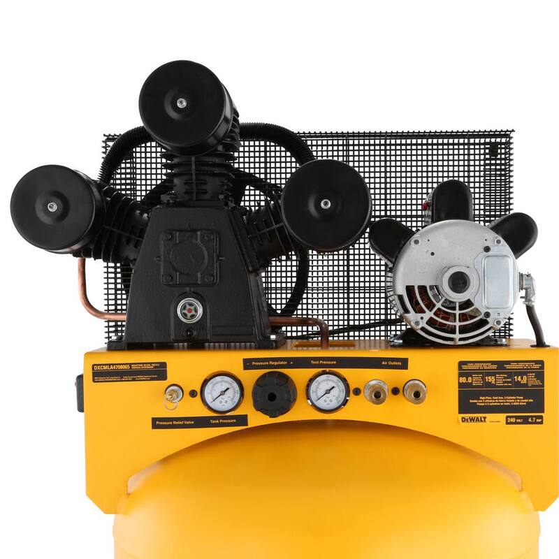 DEWALT 80 Gal. Vertical Stationary Electric Air Compressor - DXCMLA4708065