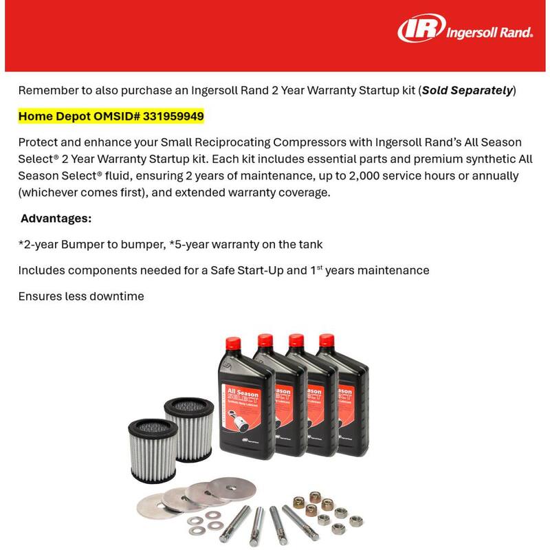Ingersoll Rand Type 30 Reciprocating 120 Gal. 10 HP Electric 230-Volt 3 Phase Air Compressor - 2545E10-V