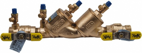 Legend Valve 1 Thread, 150 psi WOG Rating, Brass Dual Check Backflow Preventer Valve - 115-105NL