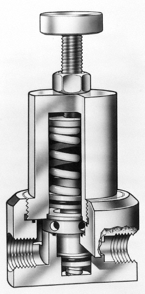 Simtech Thermoplastic  Relief Valve: 1-1/2" Inlet, 125 Max psi - MRB 101 4 015