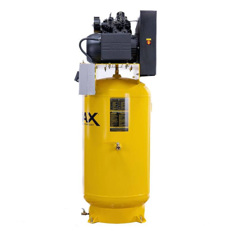 EMAX Industrial E350 Series 80 Gal.175 psi 7.5 HP 31 CFM 1-Phase 2-Stage Vertical Industrial Electric Air Compressor - HI07V080V1