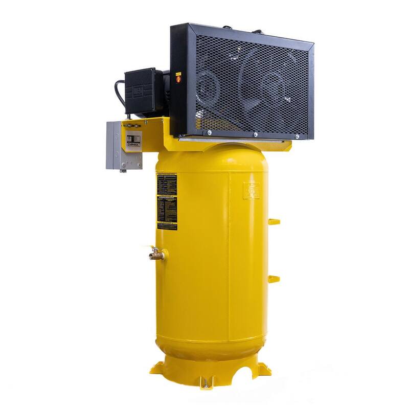 EMAX Industrial E350 Series 80 Gal.175 psi 7.5 HP 31 CFM 1-Phase 2-Stage Vertical Industrial Electric Air Compressor - HI07V080V1