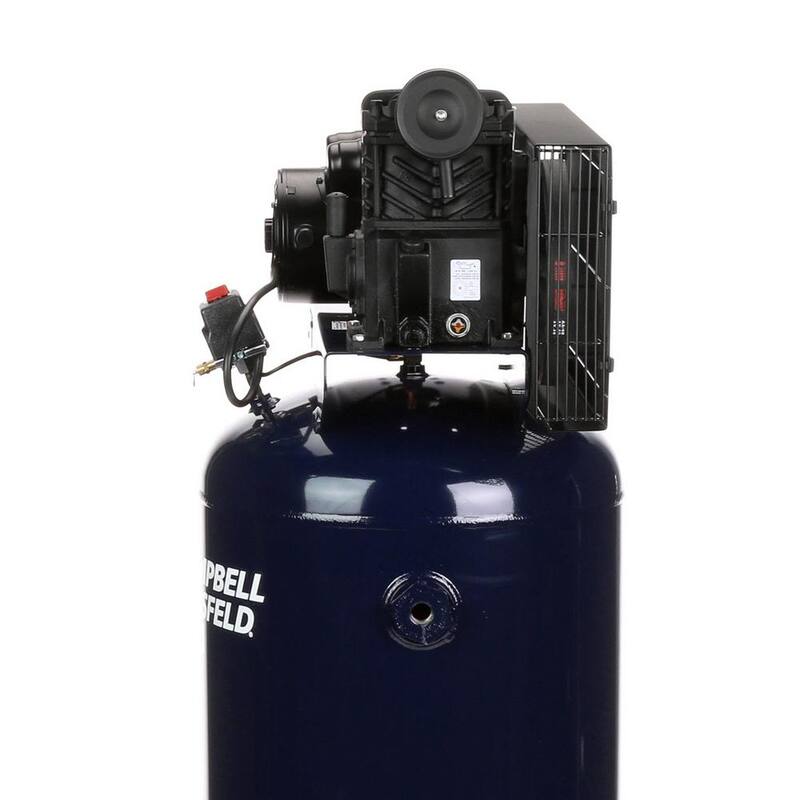 Campbell Hausfeld 10.2 CFM 3.7 HP 230-Volt 1 PH (VT6195) 60 Gal. Electric Vertical Single-Stage Stationary Air Compressor - VT6195