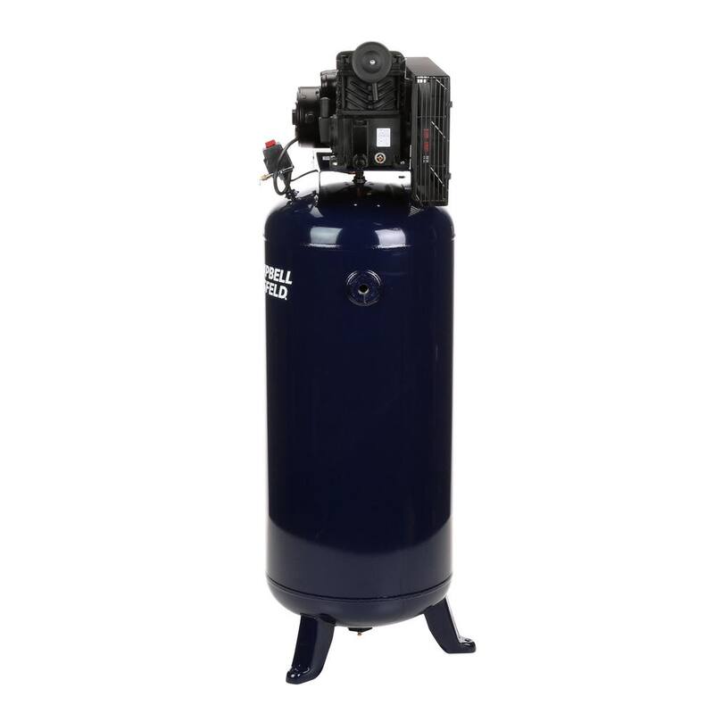 Campbell Hausfeld 10.2 CFM 3.7 HP 230-Volt 1 PH (VT6195) 60 Gal. Electric Vertical Single-Stage Stationary Air Compressor - VT6195