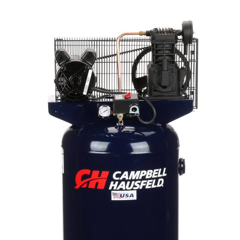 Campbell Hausfeld 10.2 CFM 3.7 HP 230-Volt 1 PH (VT6195) 60 Gal. Electric Vertical Single-Stage Stationary Air Compressor - VT6195