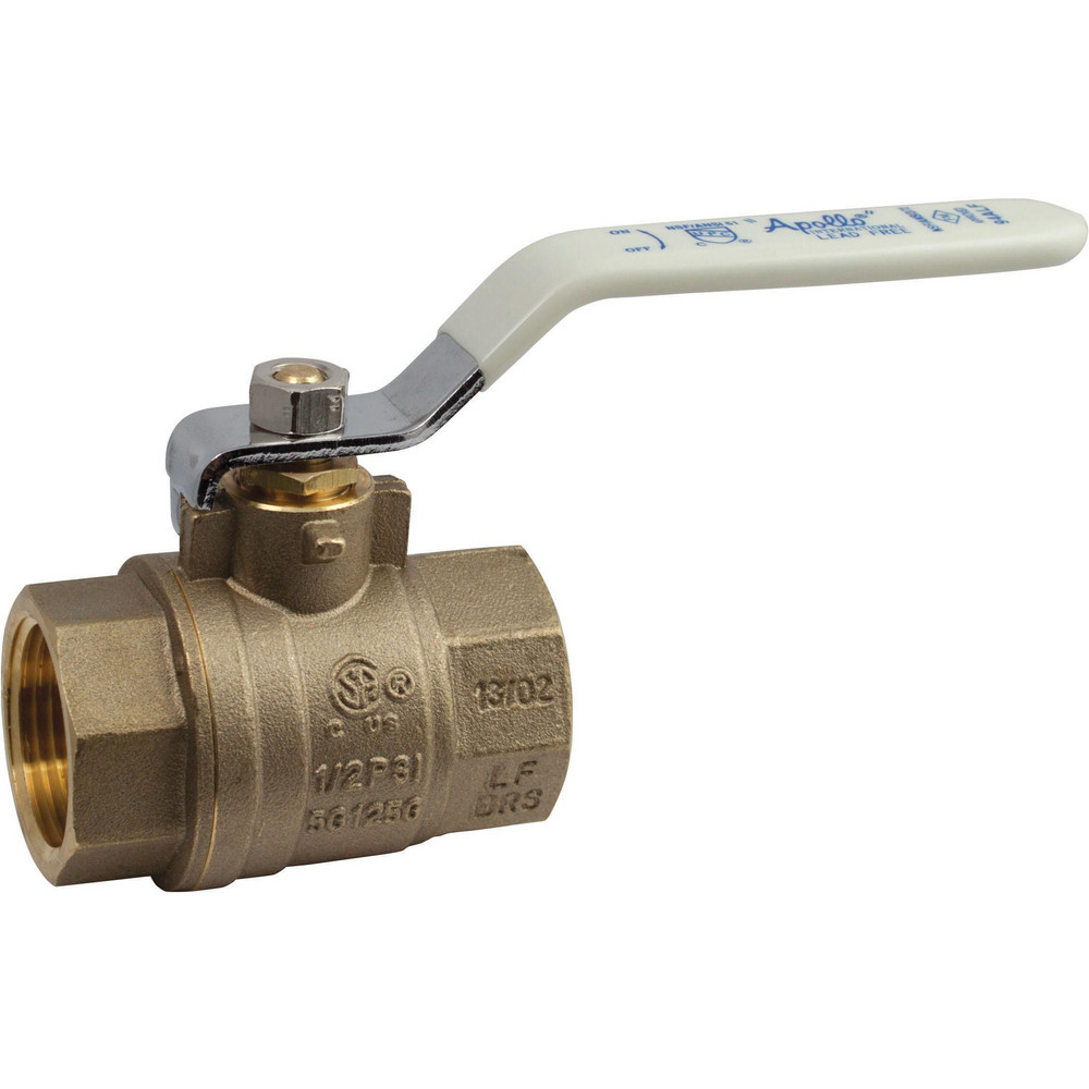 Apollo® Manual Ball Valve: 2" Pipe, Full Port, Forged Lead-Free Brass - 77FLF10801