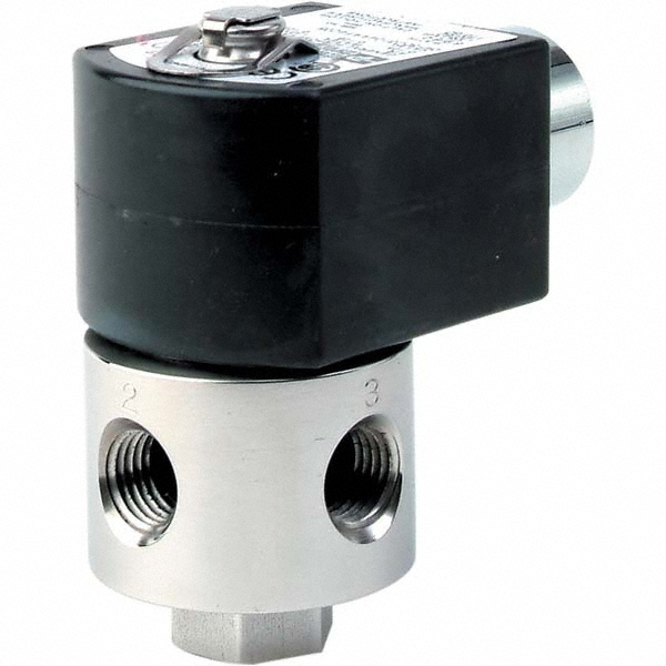 Parker Solenoid Valve: 3-Way, 1/8" Port - 02F30C1108AAF4C05