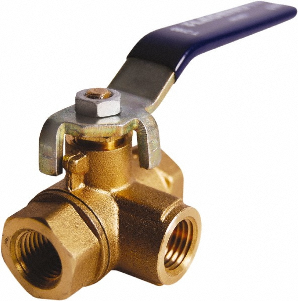 Legend Valve Diverter Manual Ball Valve: 1/2" Pipe, Large Port - 101-443