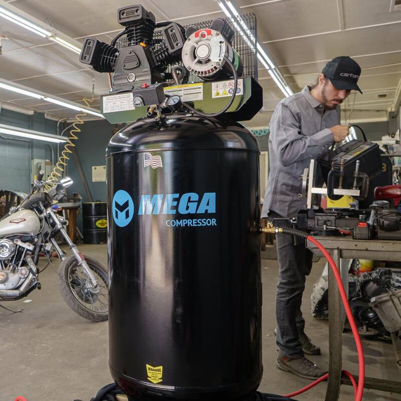 Mega Compressor 80 Gal. 5 HP 150 PSI Electric Upright Air Compressor - MP-6580VC