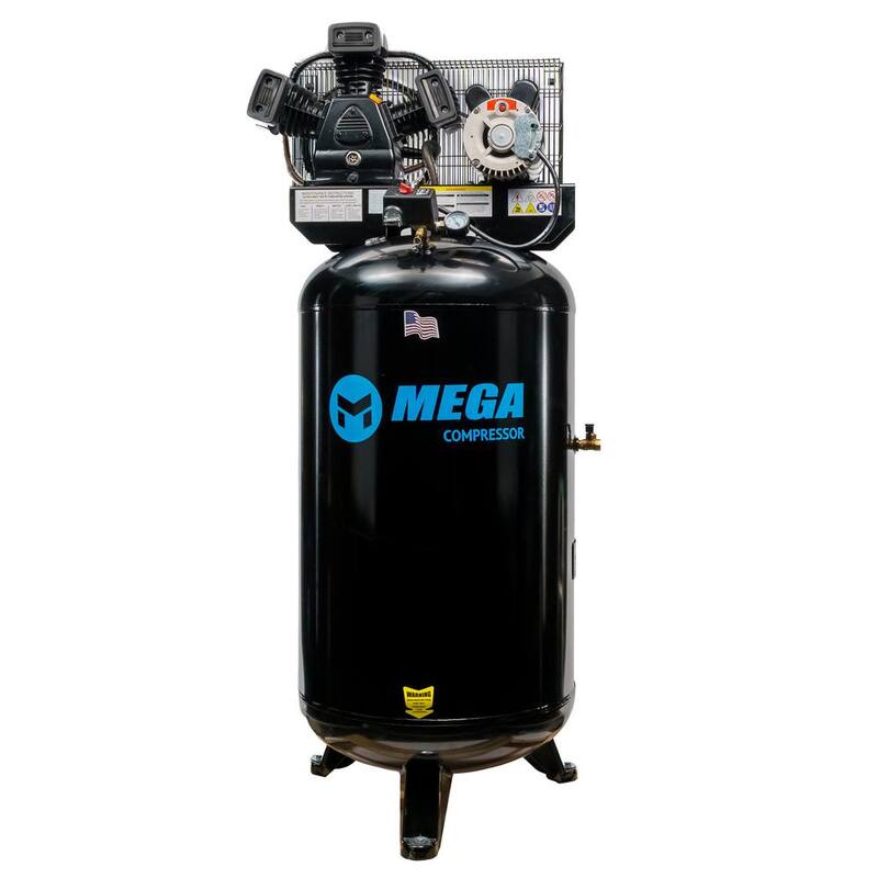Mega Compressor 80 Gal. 5 HP 150 PSI Electric Upright Air Compressor - MP-6580VC