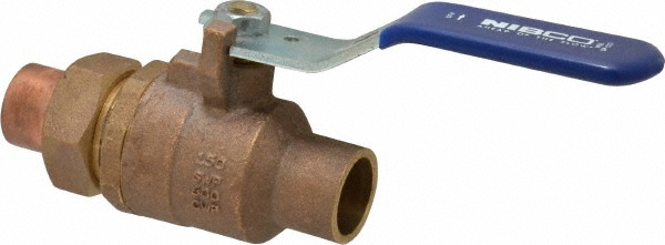 NIBCO Single Union Ends Manual Ball Valve: 3/4" Pipe, Full Port - NJ83F08