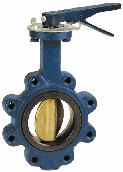 NIBCO Manual Lug Butterfly Valve: 3" Pipe, Lever Handle - NLJ320F