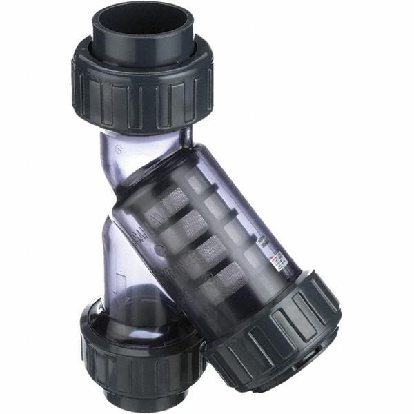 Hayward Flow Control 1" Pipe, No Ends, PVC/SSTL Y-Strainer - YS1710040