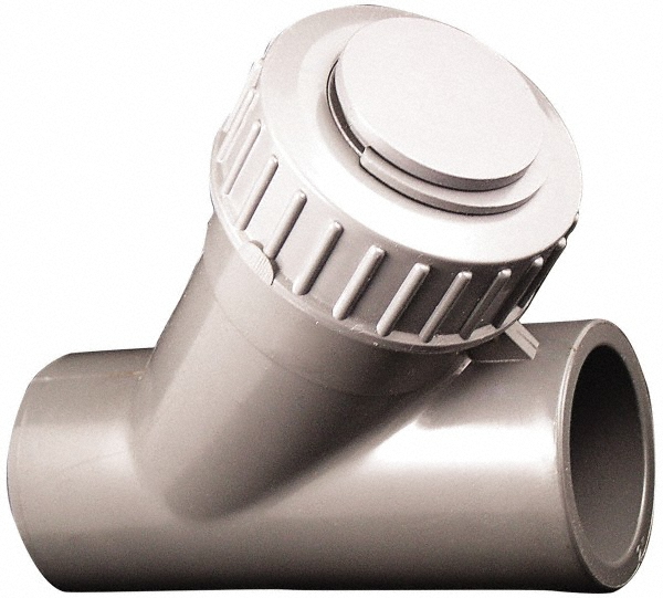 Hayward Flow Control 1" Pipe, No Ends, PVC/SSTL Y-Strainer - YS1710040