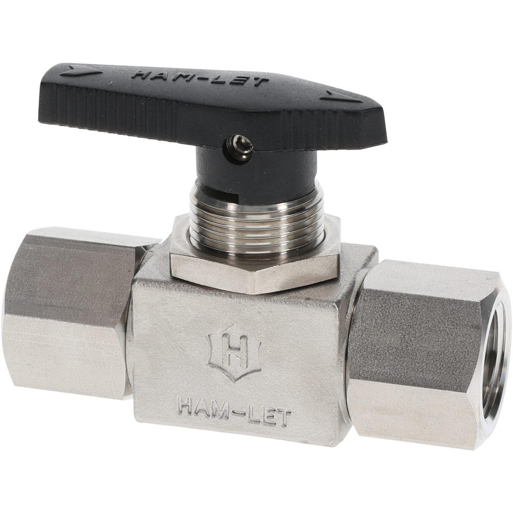 Parker 2-Way Manual Ball Valve: 3/8" Pipe - 6Z-MB6LPFA-SSP