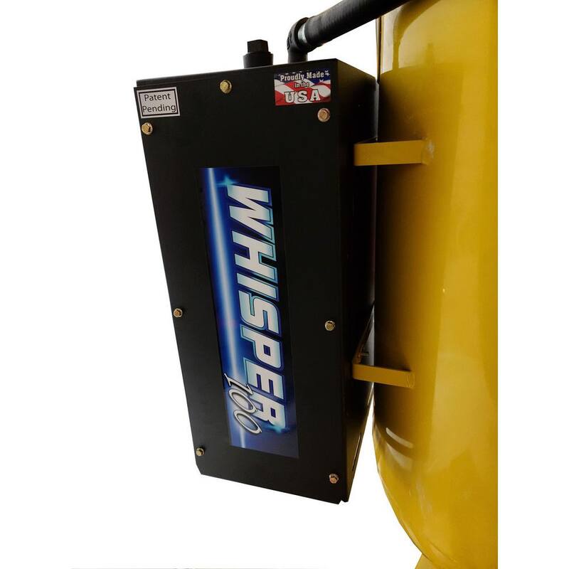 EMAX Silent Air Industrial E350 Series 80 Gal. 175 psi 10 HP 38 CFM 1-Phase 2-Stage Industrial Electric Air Compressor - HS10V080V1