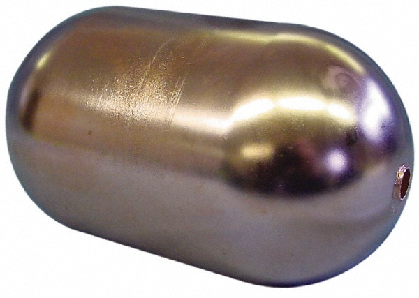 Made in USA 7" Diam, Spherical, Tubed Through Connection, Metal Float - RT70437