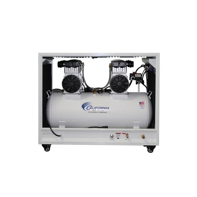 California Air Tools 20 Gal. 4.0 HP Ultra Quiet and Oil-Free Electric Air Compressor in Sound Proof Cabinet - 20040SPCAD