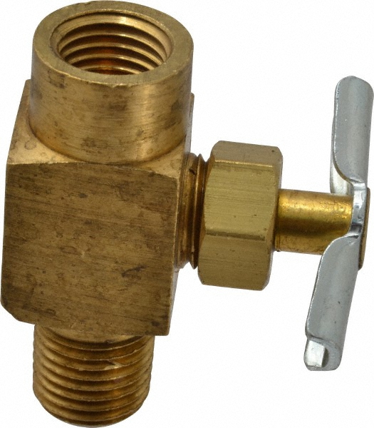 Ham-Let Needle Valve: Round Knob Handle, Straight, 3/8" Pipe, Compression x Compression End, Stainless Steel Body - 3204808