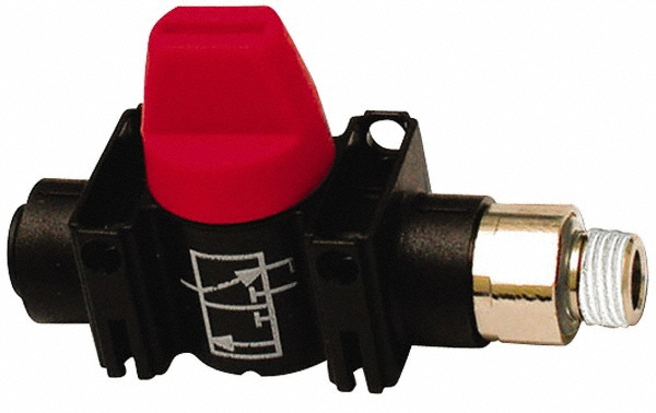 Legris Miniature Manual Ball Valve: 5/16" Pipe, Standard Port - 7915 08 14