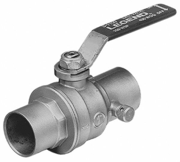 Legend Valve Standard Manual Ball Valve: 1" Pipe, Full Port - 101-515