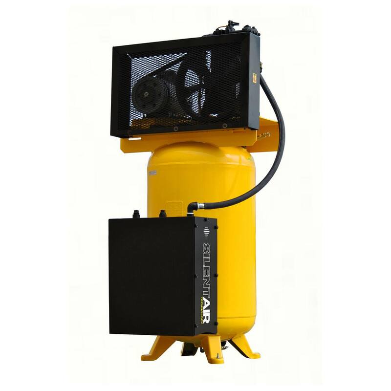 EMAX Silent Air Industrial E450 Series 80 Gal. 175 PSI 5HP 19 CFM 1-Phase 2-Stage Vertical Stationary Electric Air Compressor - HSP05V080I1