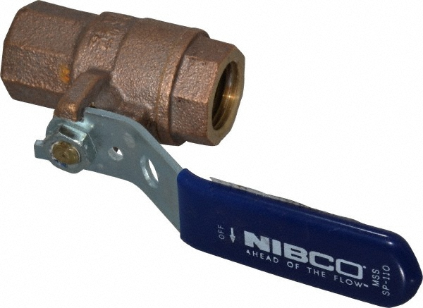NIBCO Standard Manual Ball Valve: 1/2" Pipe, Full Port - NL95076