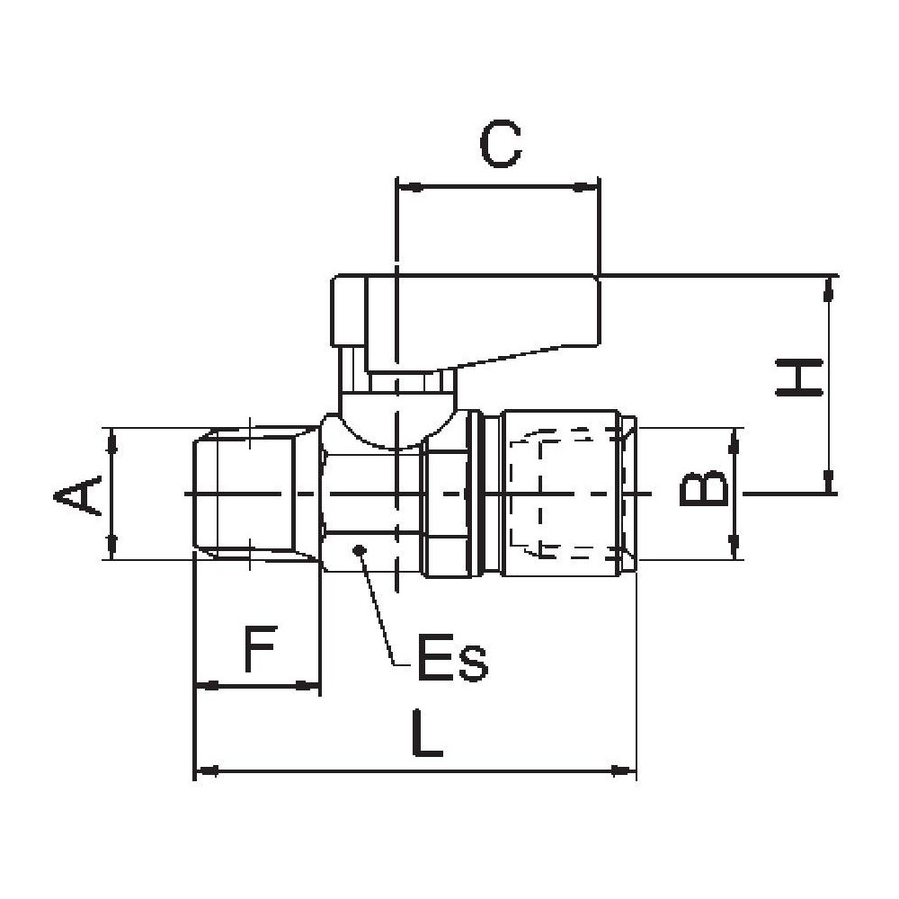 Aignep USA Miniature Manual Ball Valve: 1/4" Pipe - 86310-04-04