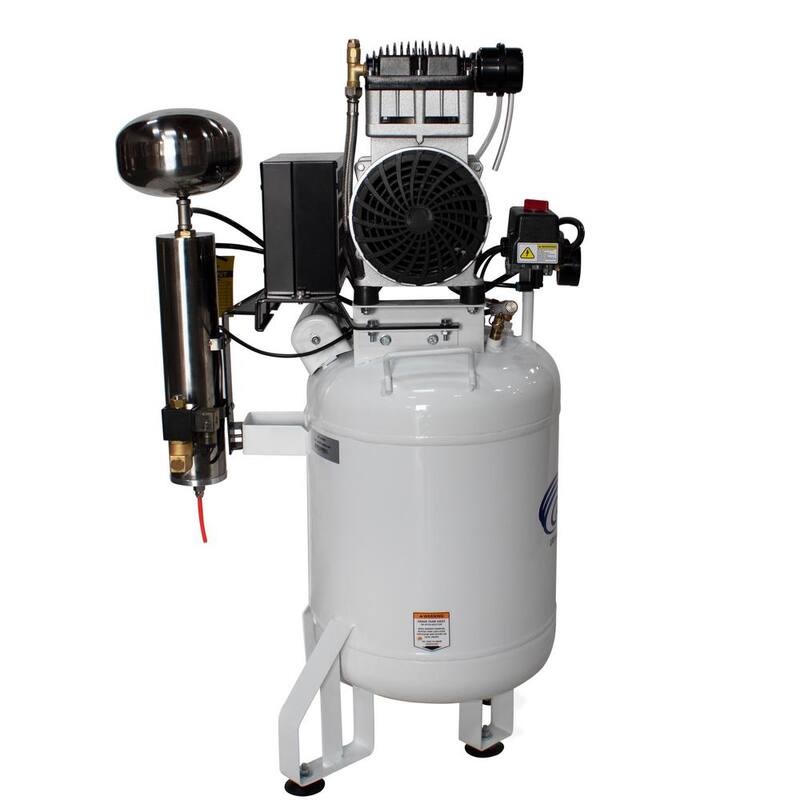 California Air Tools 10 Gal. 2 HP Ultra Quiet and Oil-Free Stationary Electric Air Compressor with Air Dryer and Auto Drain Valve - 10020DCAD