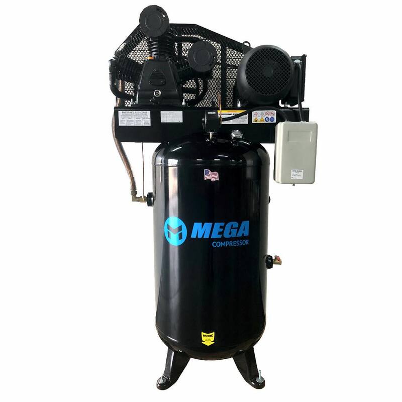 Mega Compressor 80 Gal. 5 HP 175 PSI Electric Upright Air Compressor - MP-5080VC