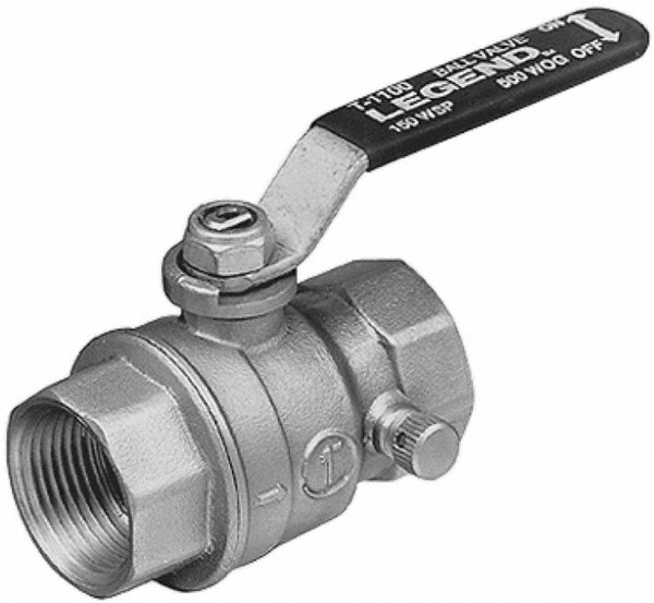 Legend Valve Standard Manual Ball Valve: 3/4" Pipe, Full Port - 101-504
