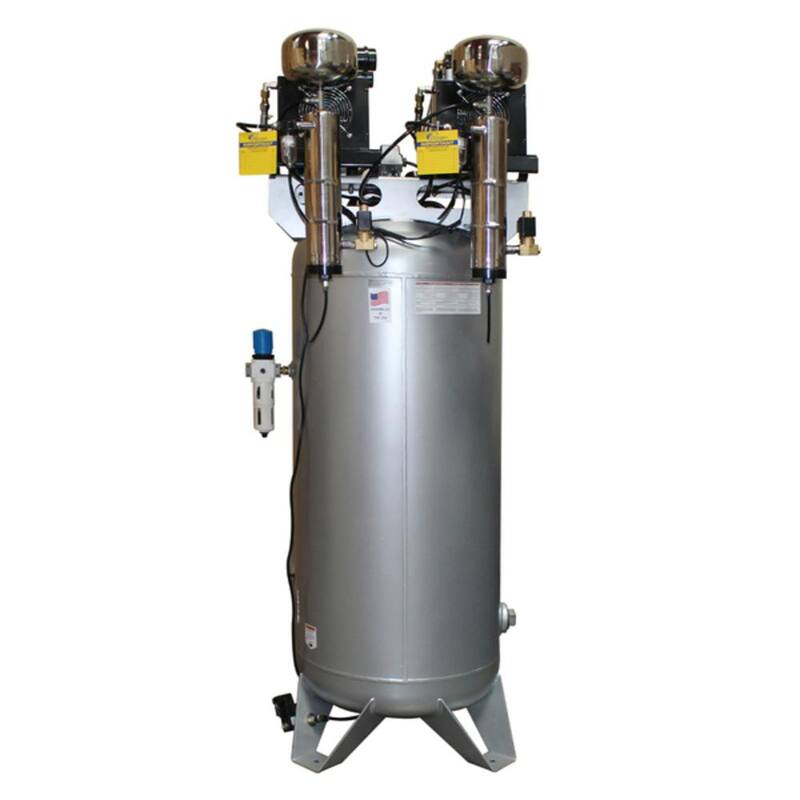 California Air Tools 60 Gal. Stationary Ultra Quiet, Oil-Free 4.0 HP Electric Air Compressor with Air Drying System and Automatic Drain Valve - 60040DCAD