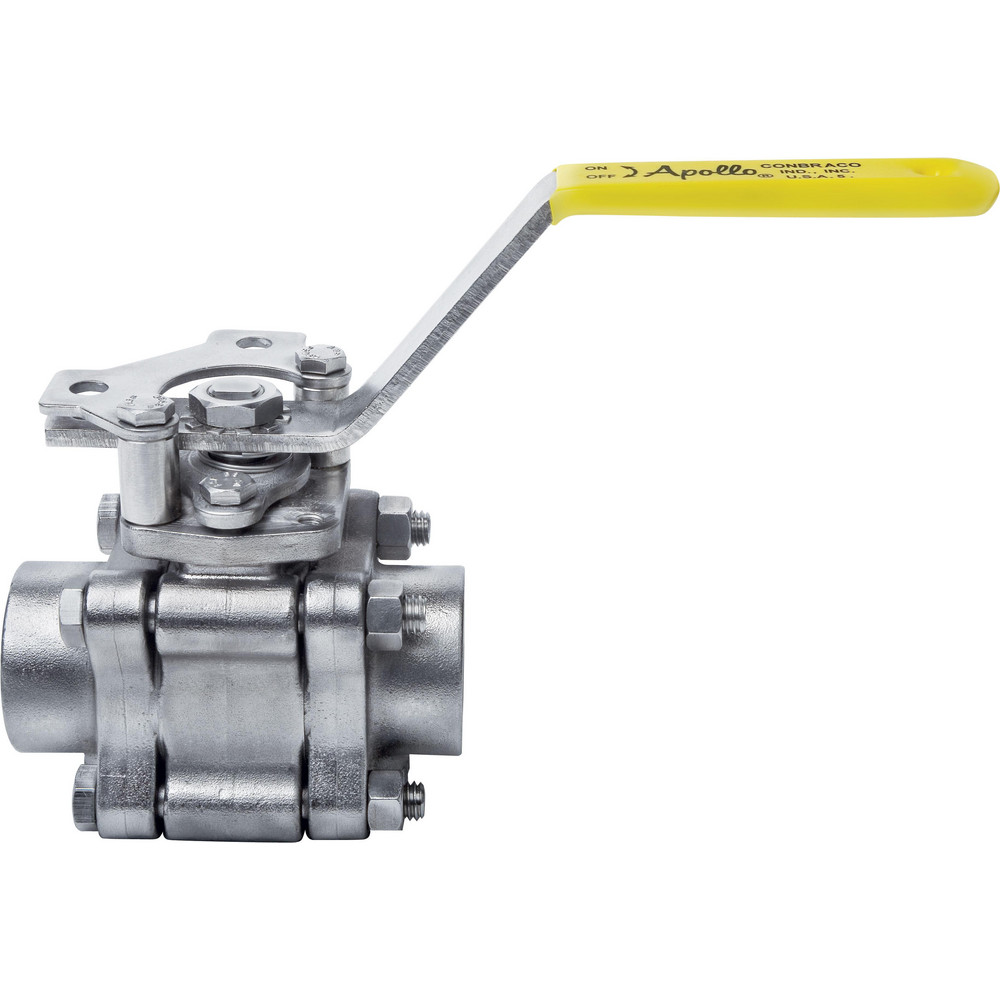 Apollo® Manual Ball Valve: 1" Pipe, Full Port, Stainless Steel - 86B20501