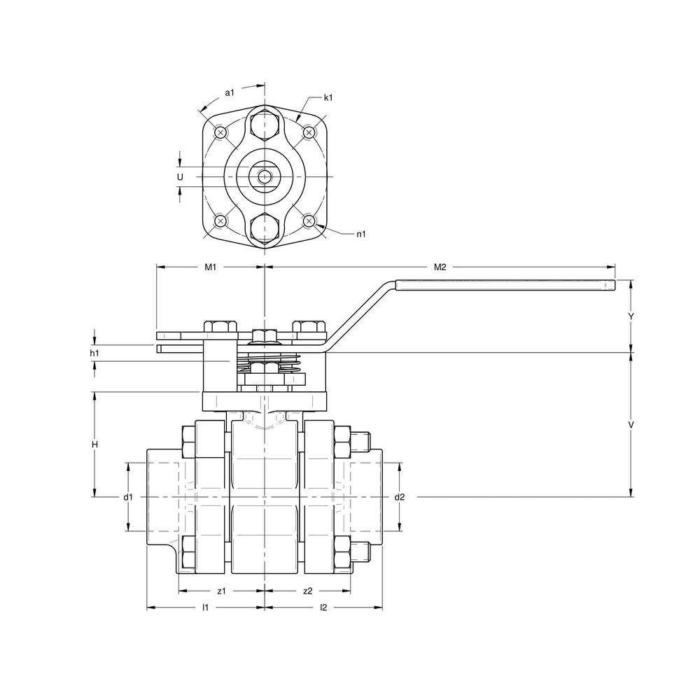 Apollo® Manual Ball Valve: 1" Pipe, Full Port, Stainless Steel - 86B20501