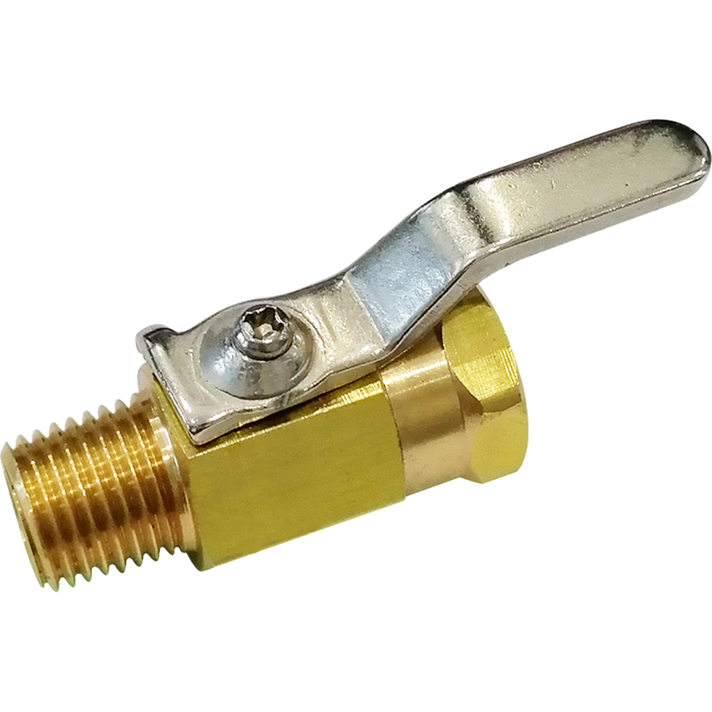 Midwest Control Miniature Manual Ball Valve: 1/8" Pipe, Full Port, Brass - MMFP-18