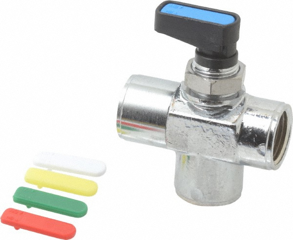 Aignep USA Standard Manual Ball Valve: 3/8" Pipe, Full Port - 86710-06