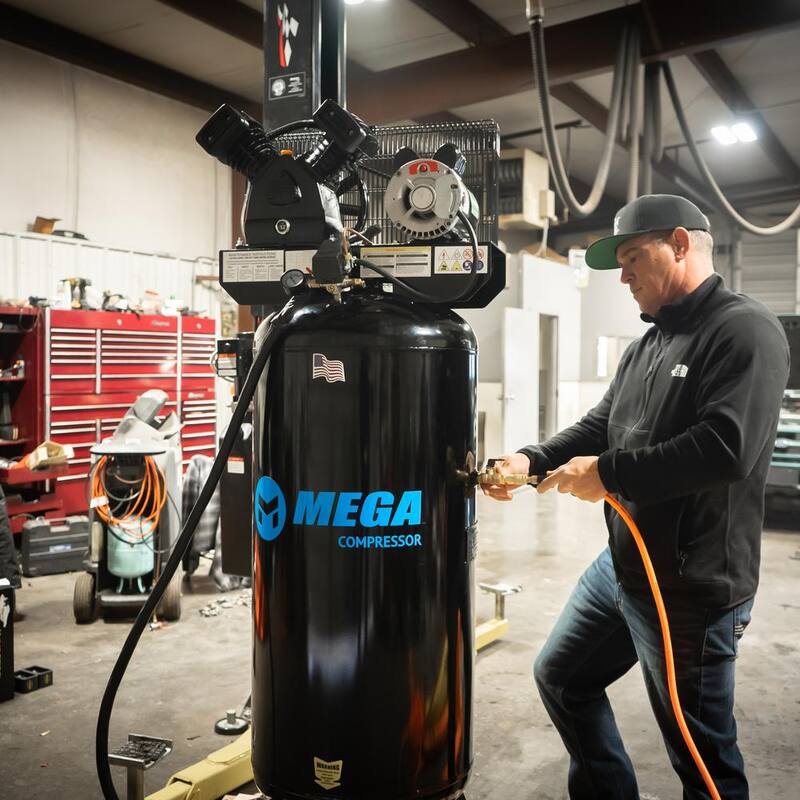 Mega Compressor 60 Gal. 3 HP 150 PSI Electric Upright Air Compressor - MP-6060VU