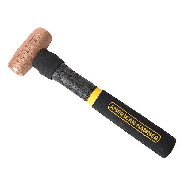 American Hammer Hammer, Copper, Fiberglass, 2 lb. - AM2CUXFG