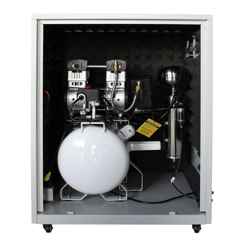 California Air Tools Ultra Quiet 10 Gal. 2 HP Electric Air Compressor with Air Dryer and Sound Proof Cabinet - CAT-10020DSPC