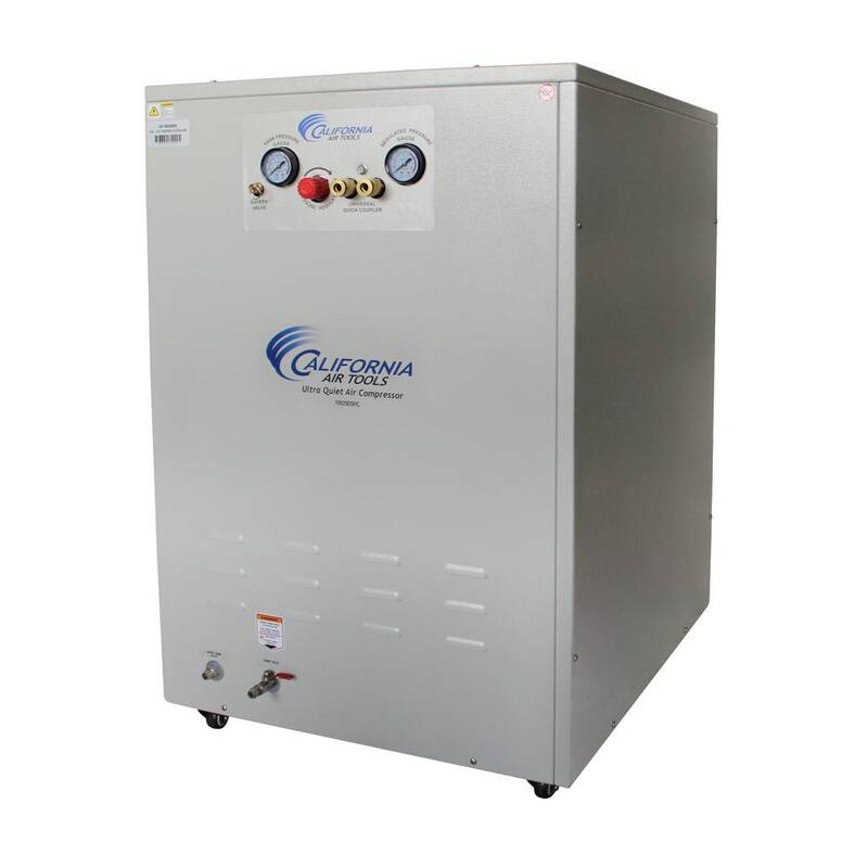 California Air Tools Ultra Quiet 10 Gal. 2 HP Electric Air Compressor with Air Dryer and Sound Proof Cabinet - CAT-10020DSPC