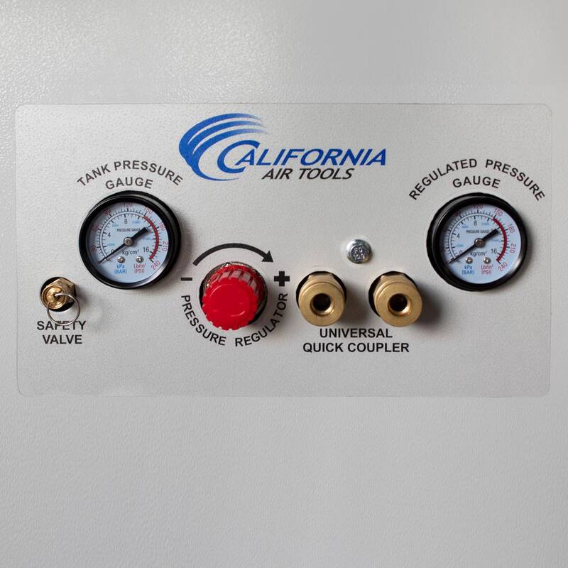 California Air Tools Ultra Quiet 10 Gal. 2 HP Electric Air Compressor with Air Dryer and Sound Proof Cabinet - CAT-10020DSPC