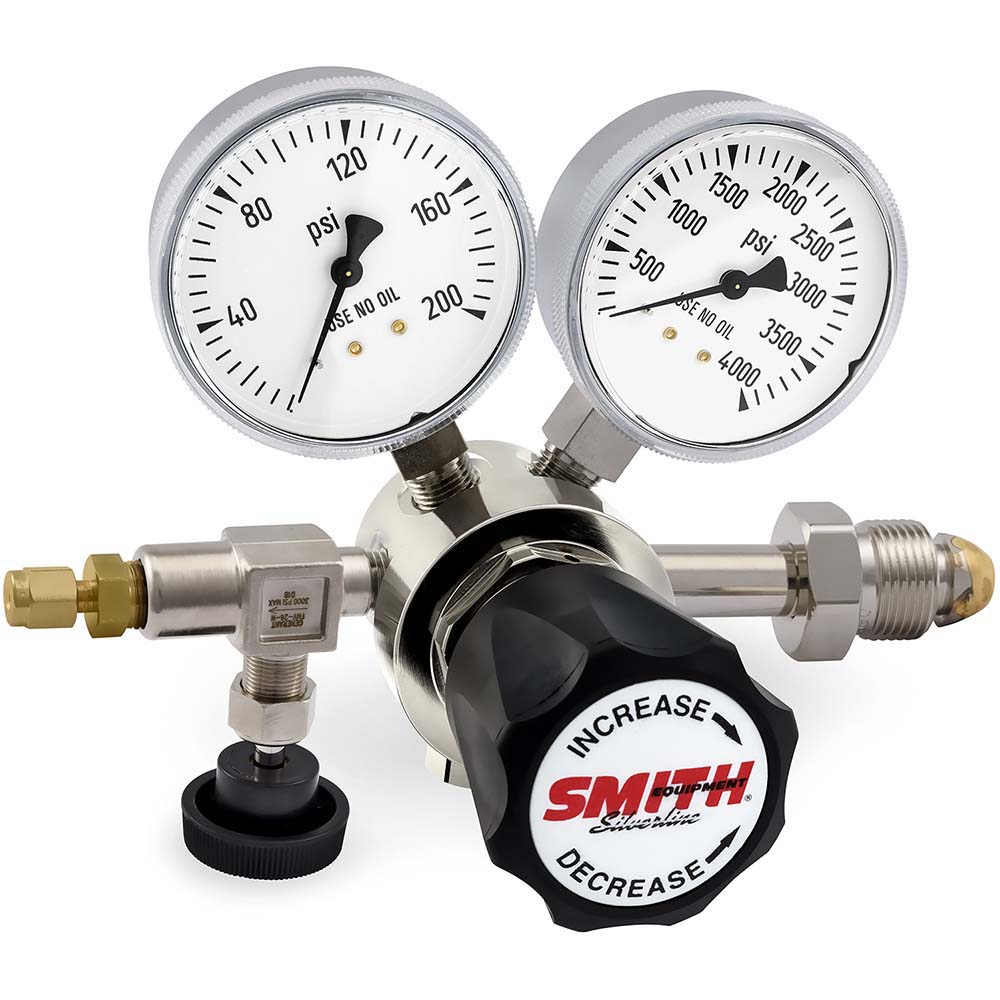 Specialty Mfr Needle Valve: Knob Handle, Straight, 1/4" Pipe, NPT End, Brass Body - 5890090