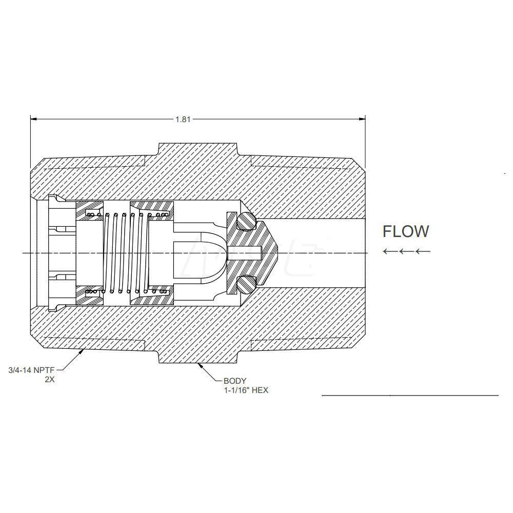 Hayward Flow Control Check Valve: 3/4" Pipe - SLC10075SU