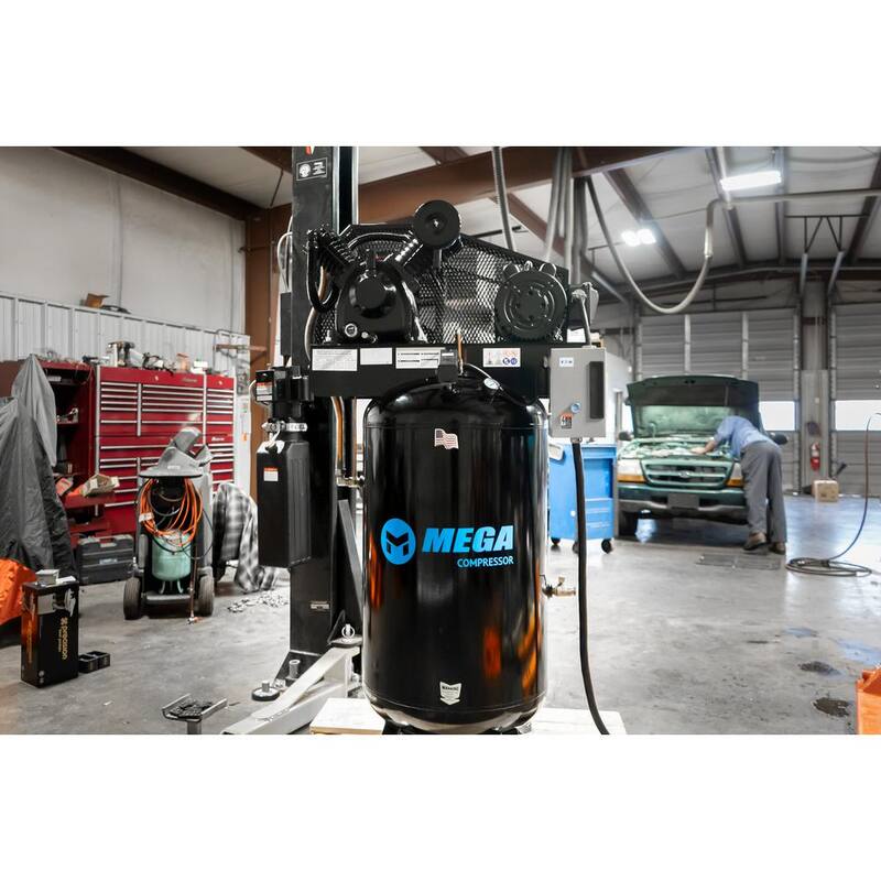 Mega Compressor 80 Gal. 5 HP 175 PSI Electric Upright Air Compressor with Mag Starter - MP-5080VM3