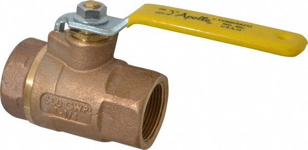 BONOMI Standard Bi-Directional Manual Ball Valve: 1-1/4" Pipe, Standard Port - 365N-1-1/4