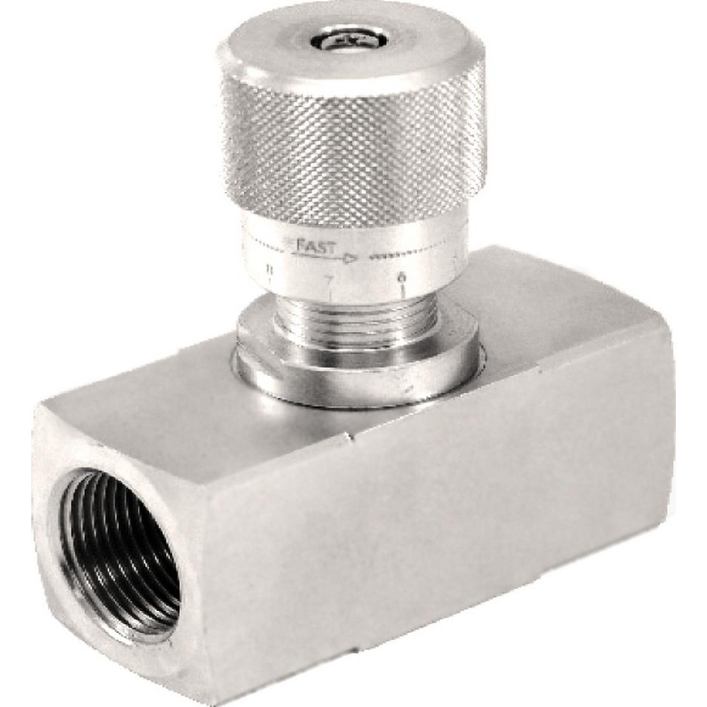 Anchor Fluid Power Needle Valve: Straight, 1/4" Pipe, SAE End, Carbon Steel Body - NS#4-1