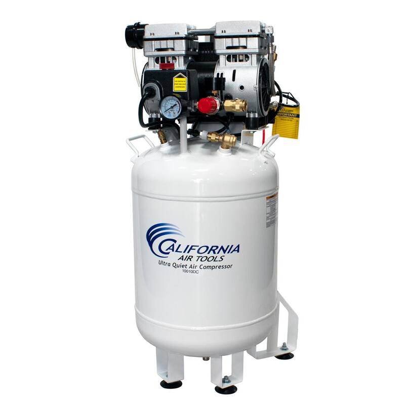 California Air Tools 10 Gal. 1 HP Stationary Electric Air Compressor with Air Drying System - 10010DC