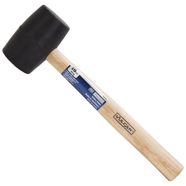 Vulcan Mallet, 16 oz Head, Double-Faced Head, Rubber Head, 13-1/8 in OAL - JL24116