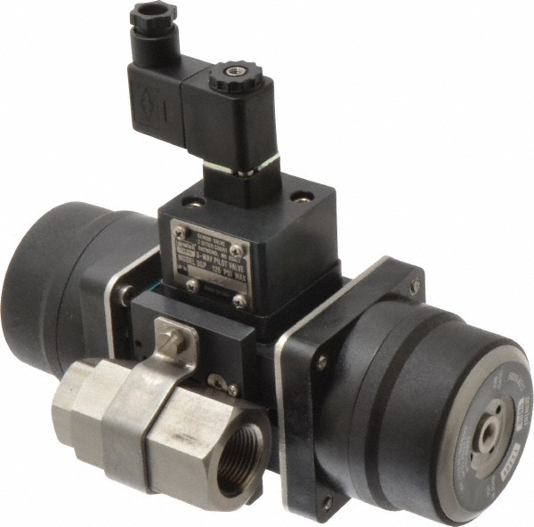 Gemini Valve Motorized Automatic Ball Valve: 3/4" Pipe, 150 & 720 Max psi, Stainless Steel - 8666N512ASP86