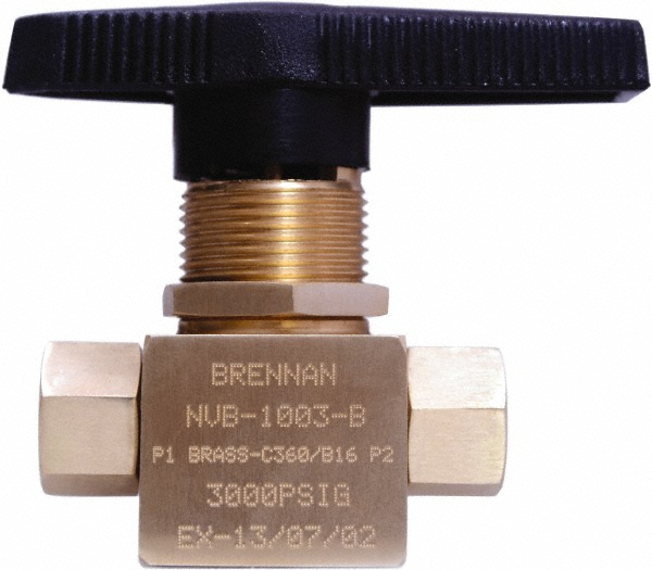 Parker 3-Way Manual Ball Valve: 1/8" Pipe - 2Z-MB2XPFA-BP